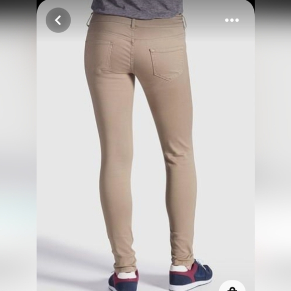 Maurices jegging denim flex stretch mid rise mushroom dark khaki L reg - Picture 2 of 7